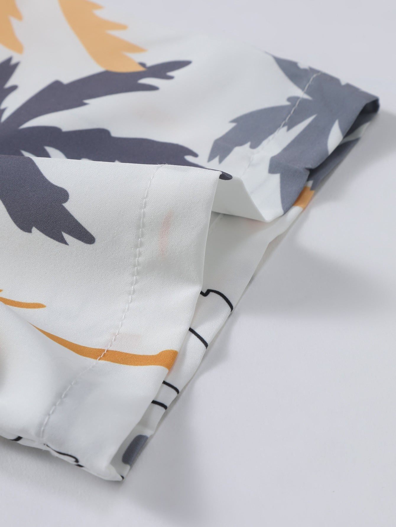Palm Tree Print Button Up Shirt & Swim Shorts