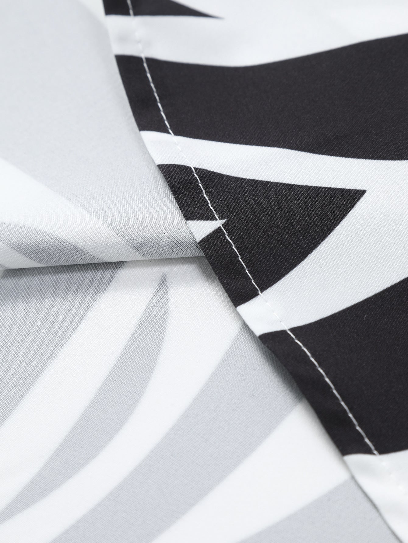 Abstract Print Button Up Shirt