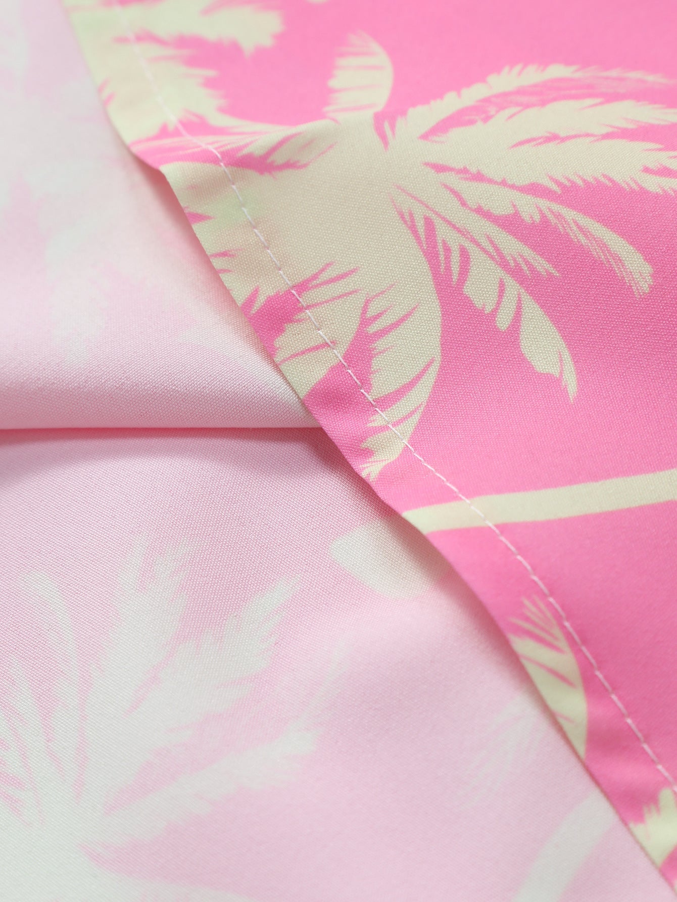 Palm Tree Print Button Up Shirt