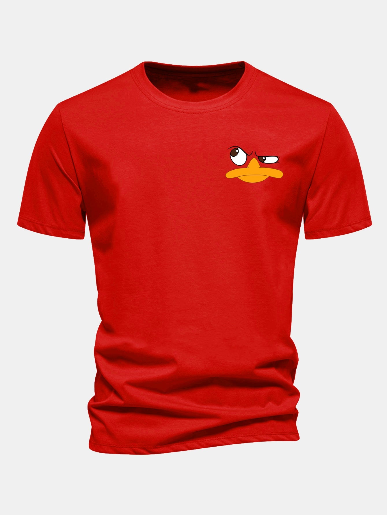 Regular Fit Duck Print Cotton T-Shirt