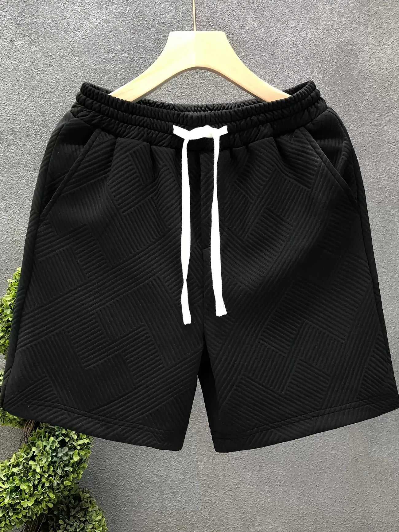 Men’s Casual Geometric Knit Shorts