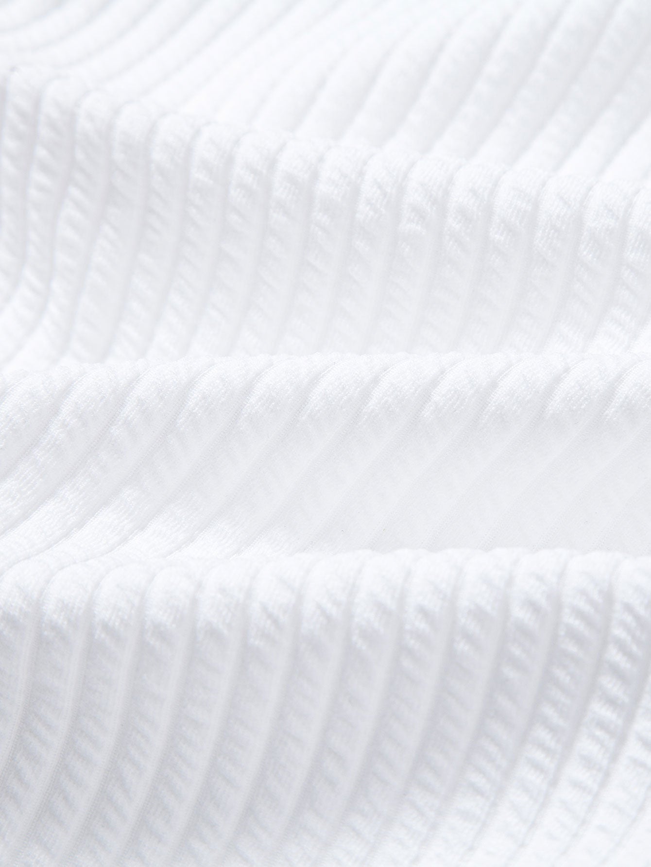 Contrast Ribbed Button Up Shirt & Drawstring Ribbed Shorts