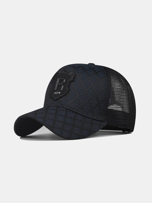 Mesh Breathable R Patch Trucker Cap
