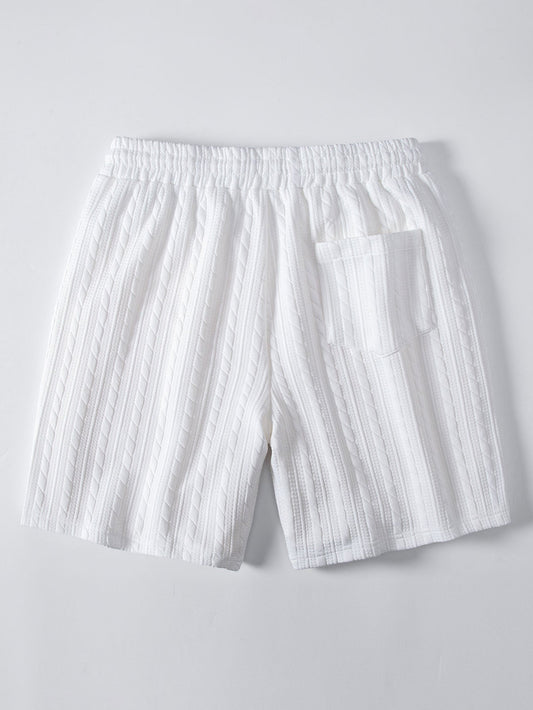 Twisted Jacquard Drawstring Shorts