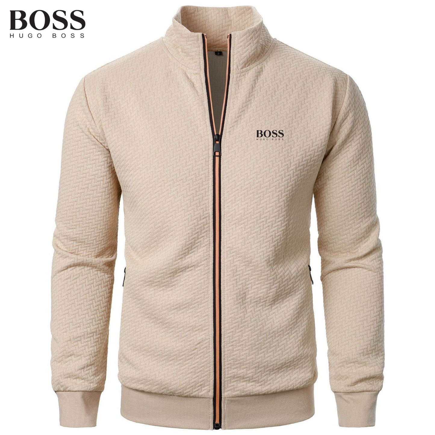 Colorful Stand Collar Zipper Jacket