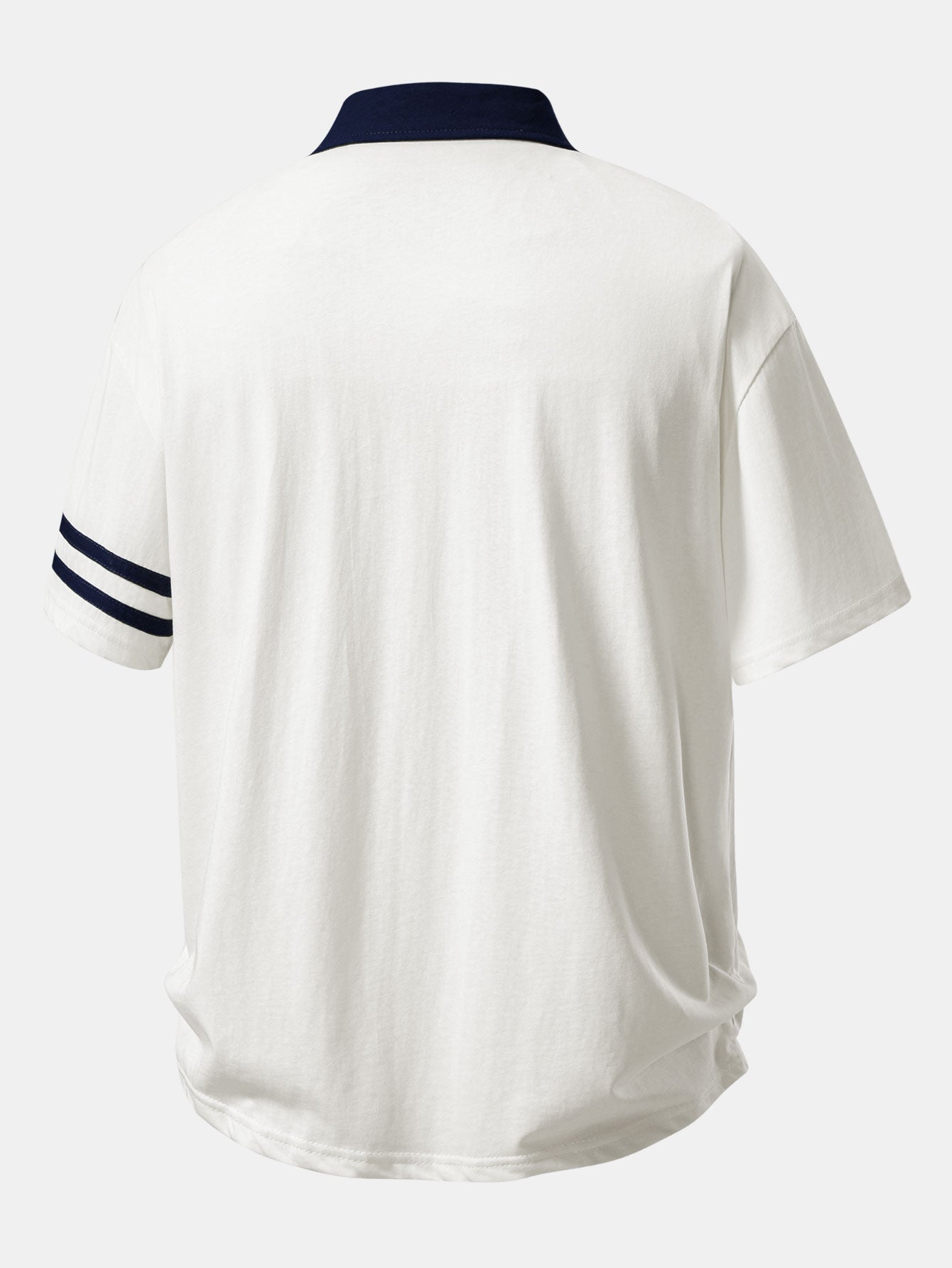 Relax Fit Vintage Car Print Contrast Collar Polo Shirt