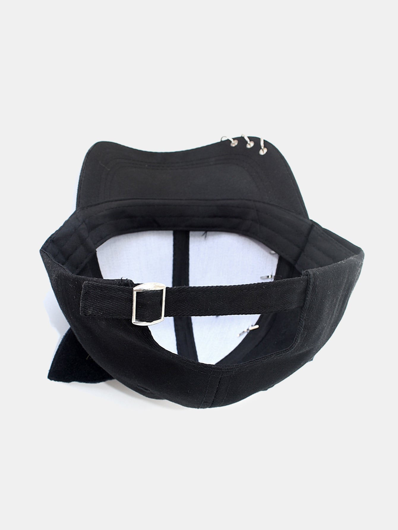Cat Ear Shaped Metal Chain Embellished Hip Hop Baseball Cap Music-Fest Y2K-Fest