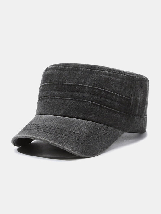 Fashionable Washed Distressed Flat Cap