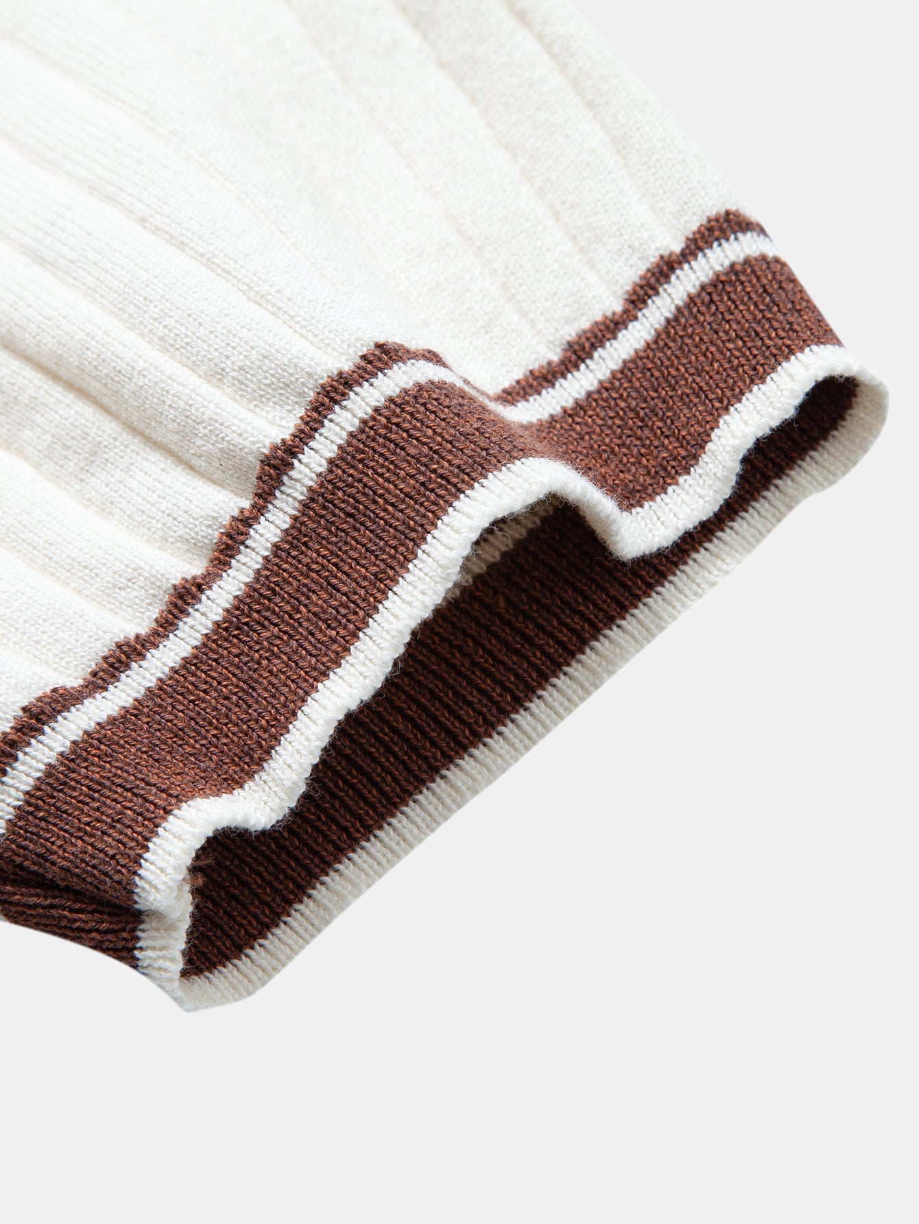 Contrast Trim Crew Neck Knit T-Shirt
