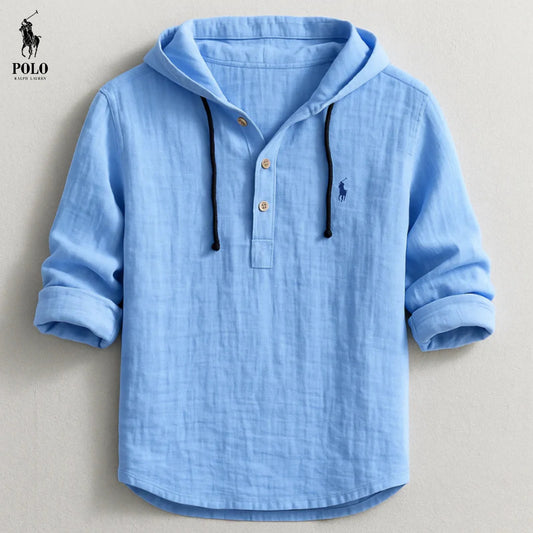 Premium Linen Cotton Hooded Shirt