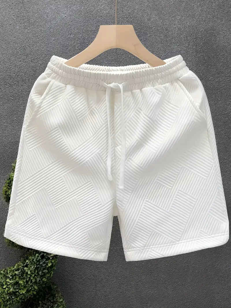 Men’s Casual Geometric Knit Shorts