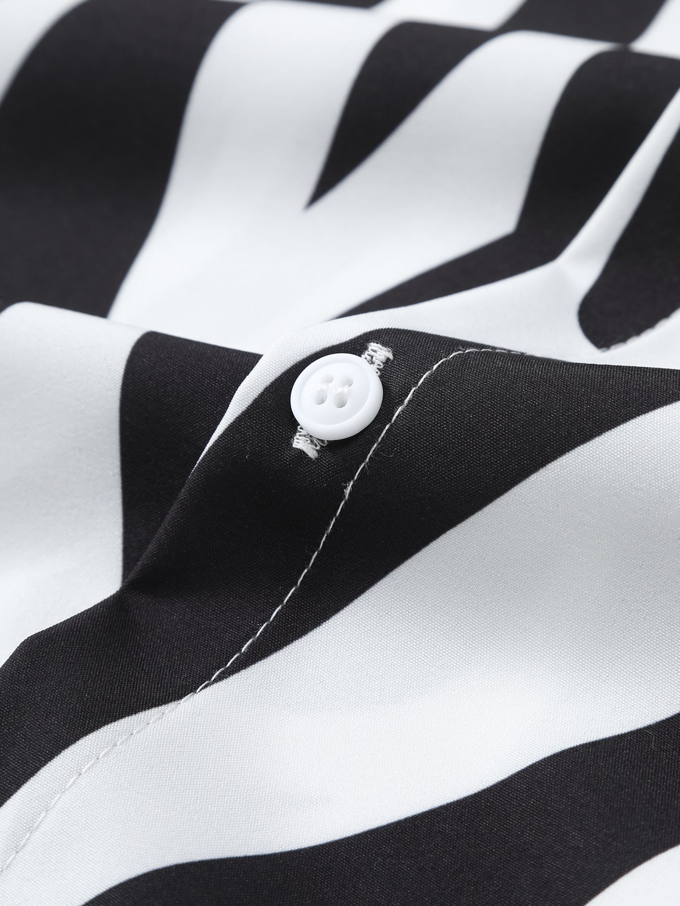 Abstract Print Button Up Shirt