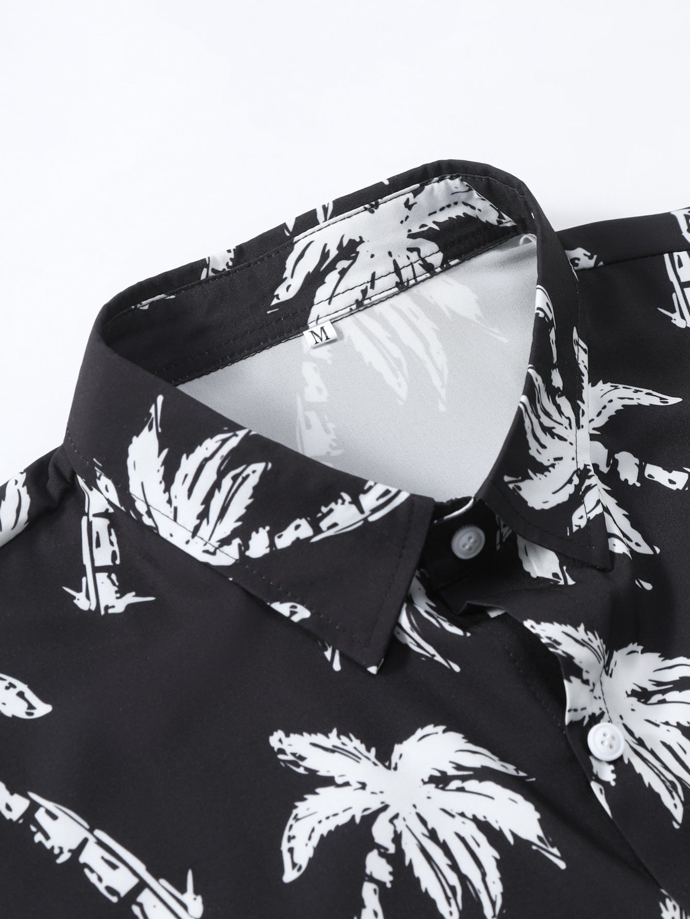 Palm Tree Print Button Up Shirt