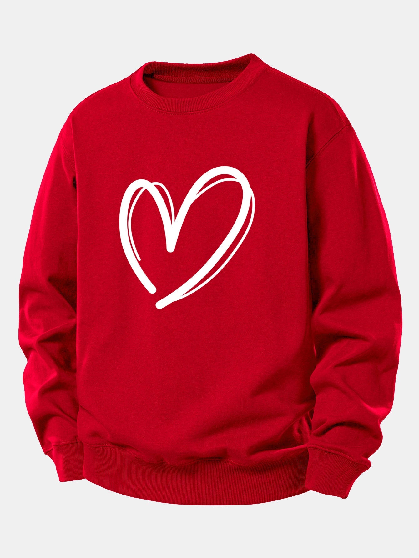Heart Print Relax Fit Sweatshirt