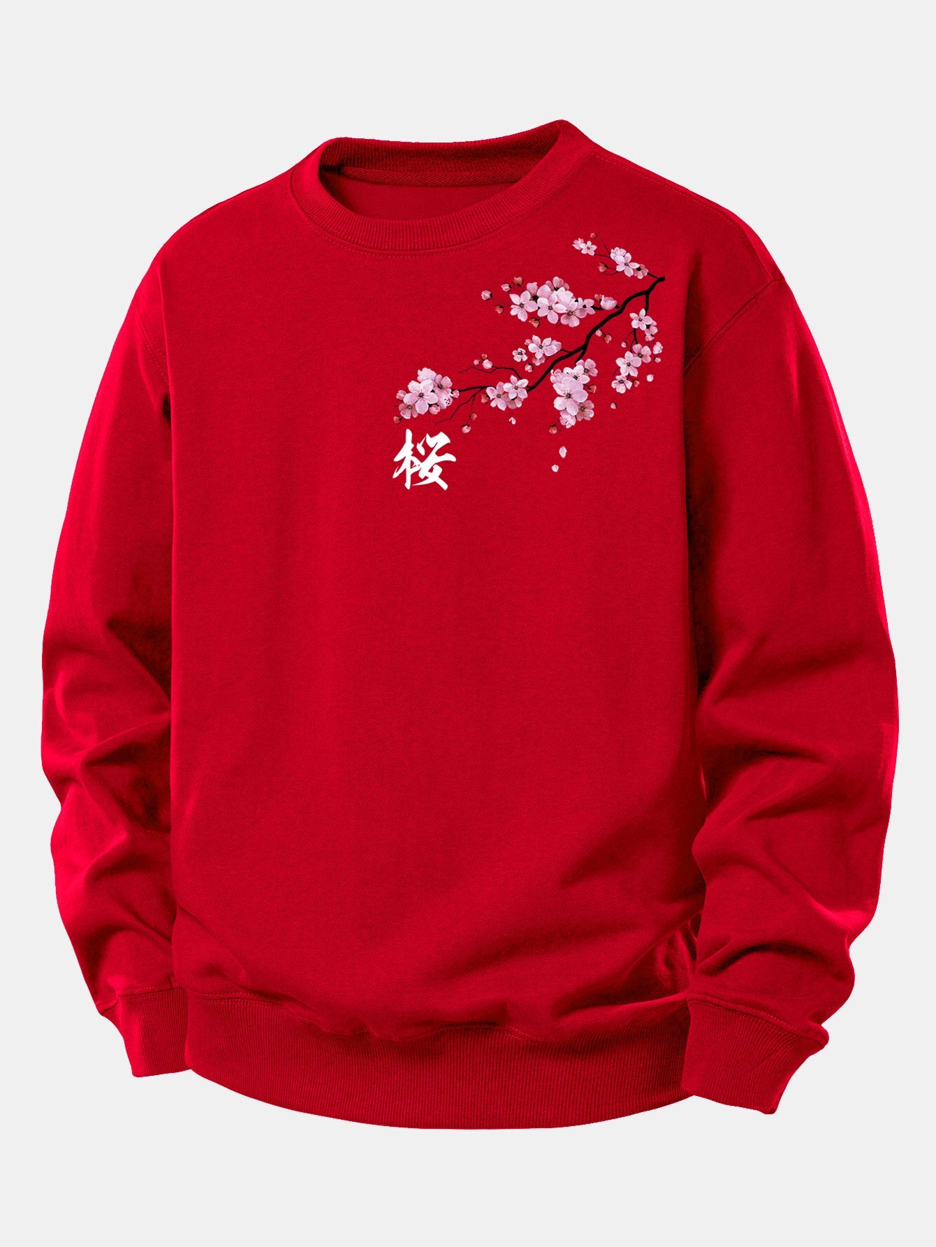 Cherry Blossoms Print Relax Fit Sweatshirt
