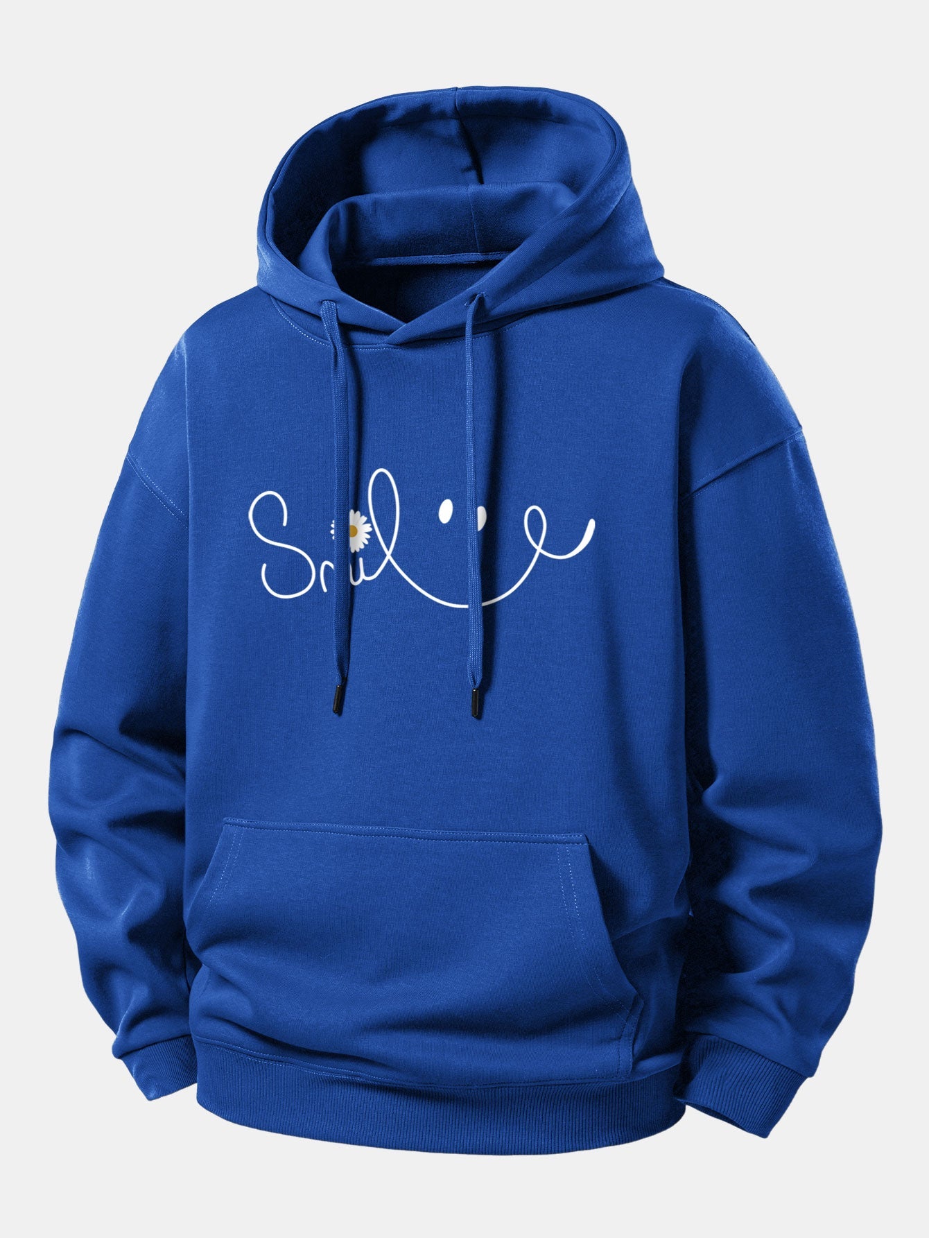 Smiley Face Print Relax Fit Hoodie