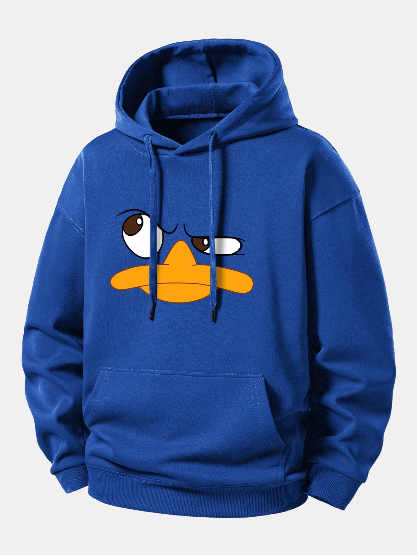 Emoji Duck Print Relax Fit Hoodie