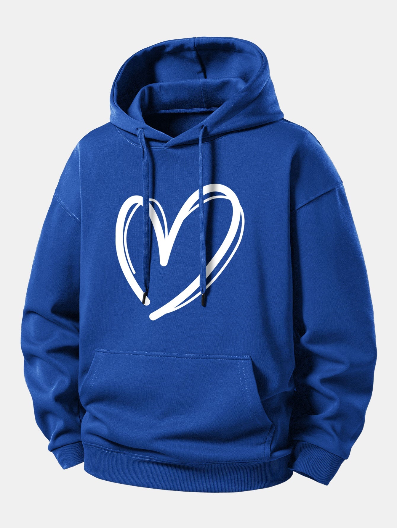 Heart Print Relax Fit Hoodie