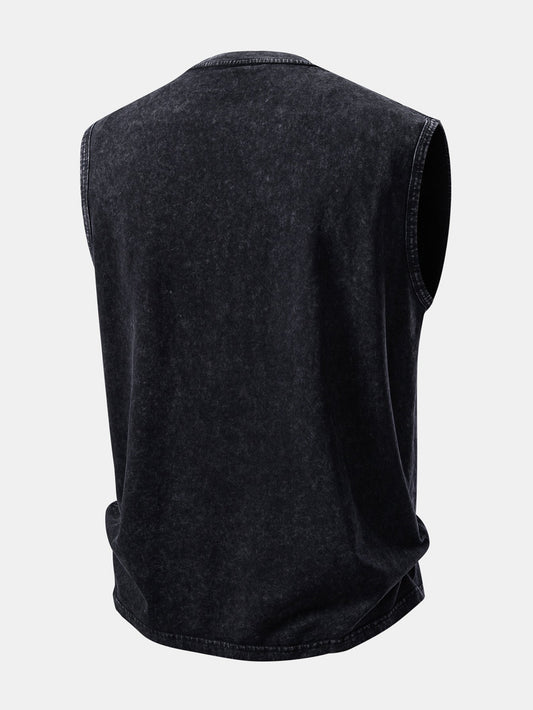 Washed Distressed Tank Top