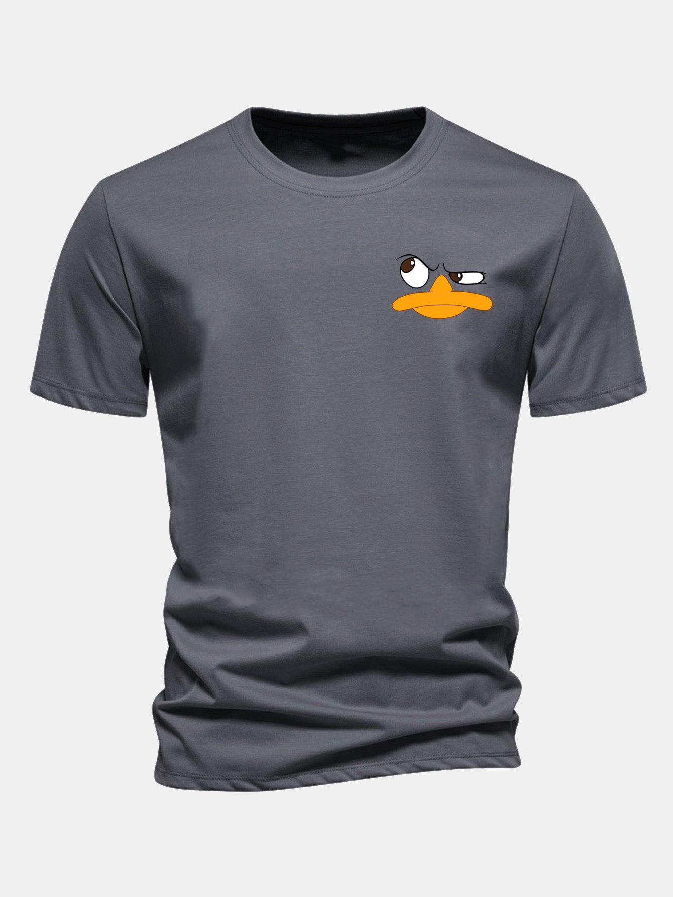 Regular Fit Duck Print Cotton T-Shirt