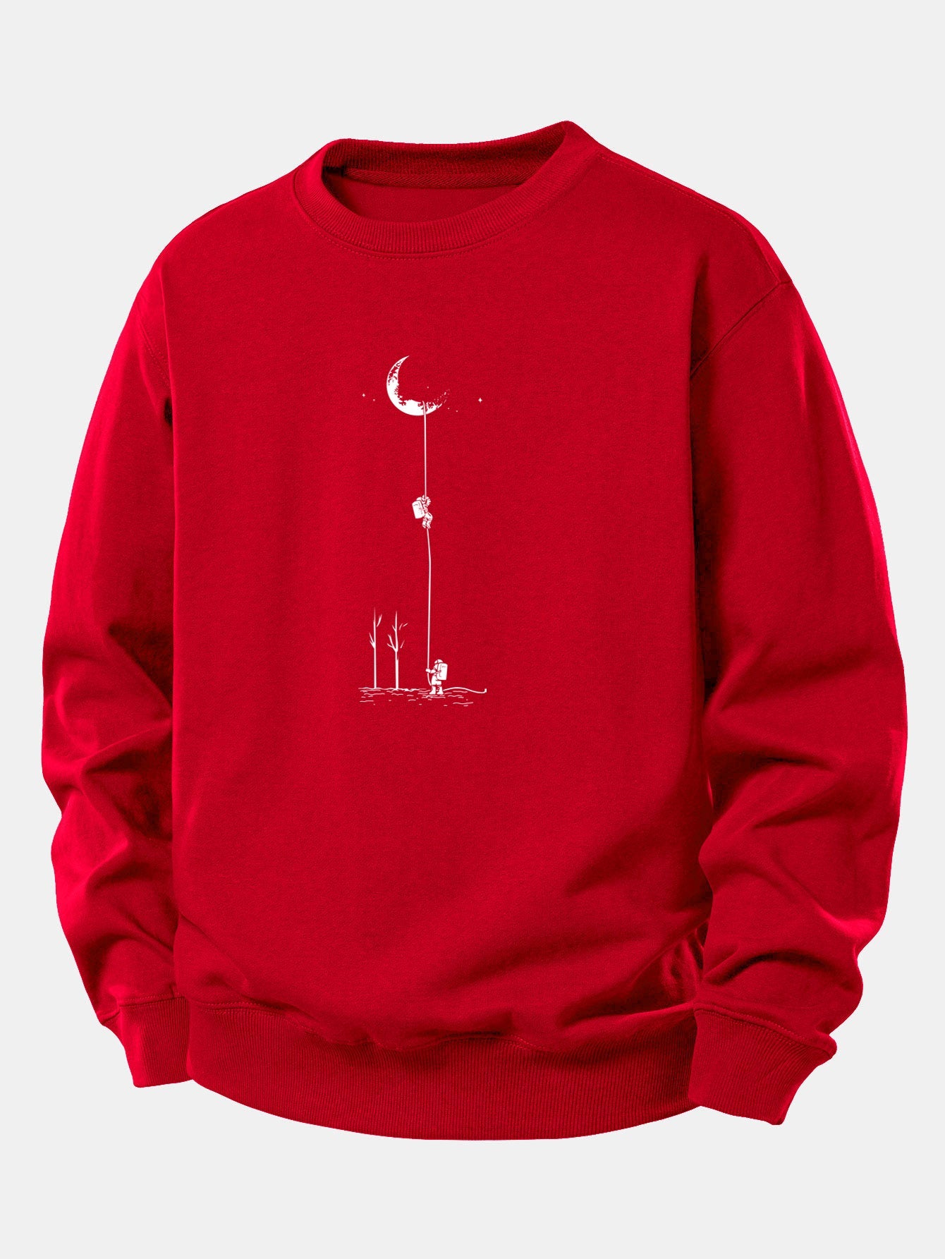 Lunar Astronaut Print Relax Fit Sweatshirt