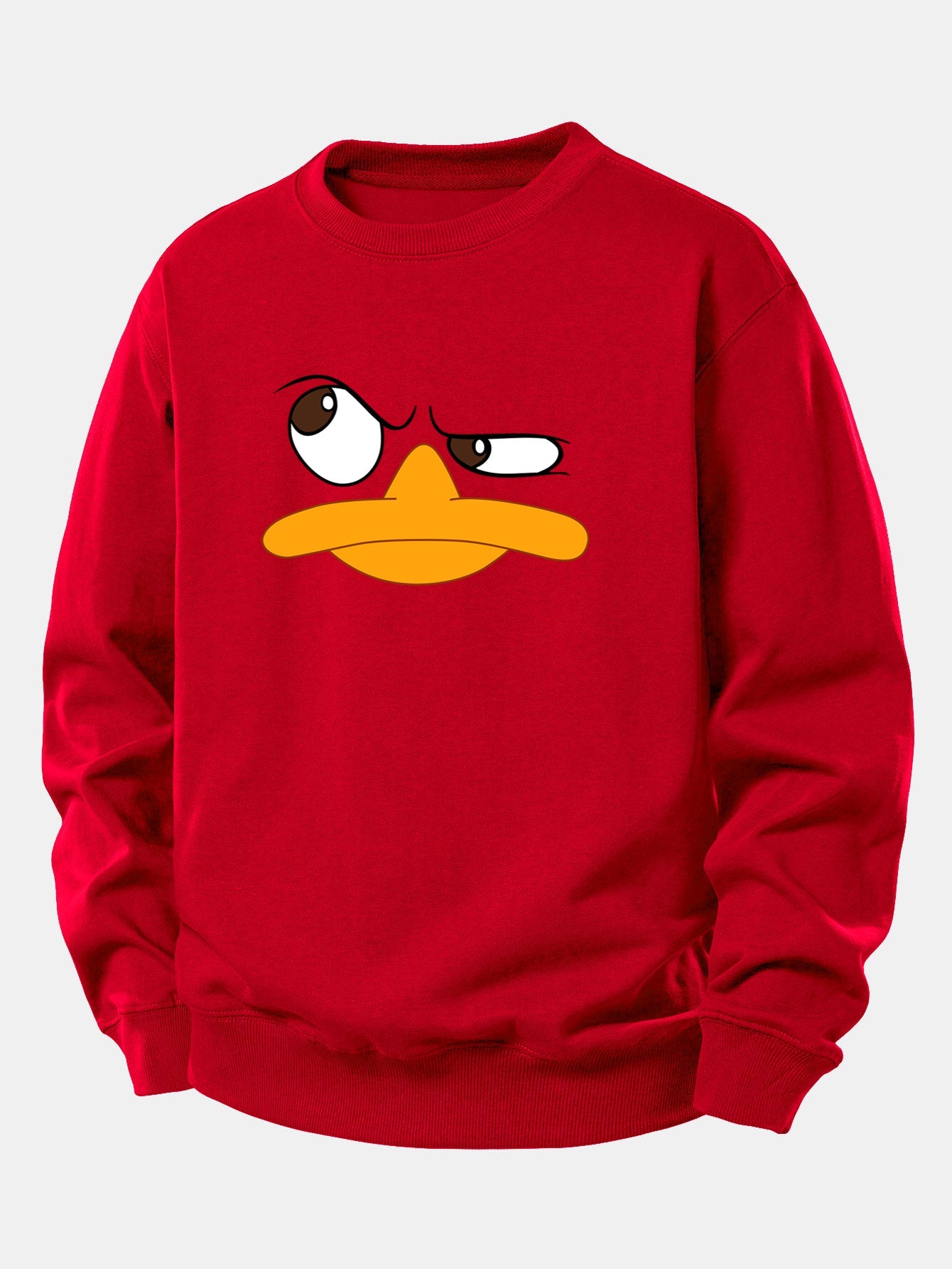Emoji Duck Print Relax Fit Sweatshirt