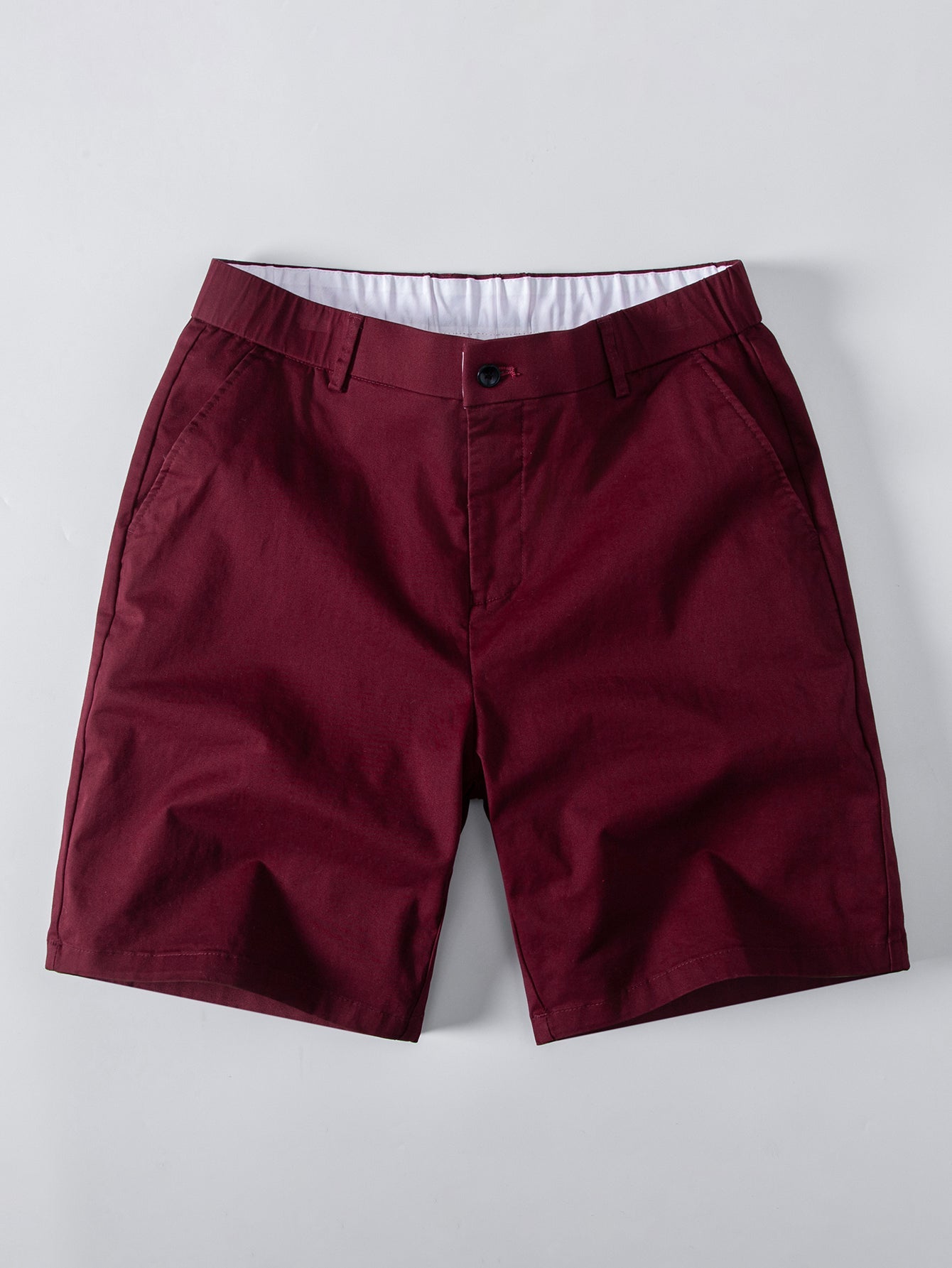 Elastic Waist Chino Shorts
