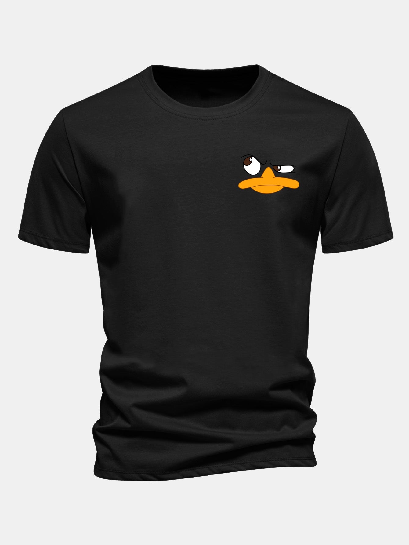 Regular Fit Duck Print Cotton T-Shirt