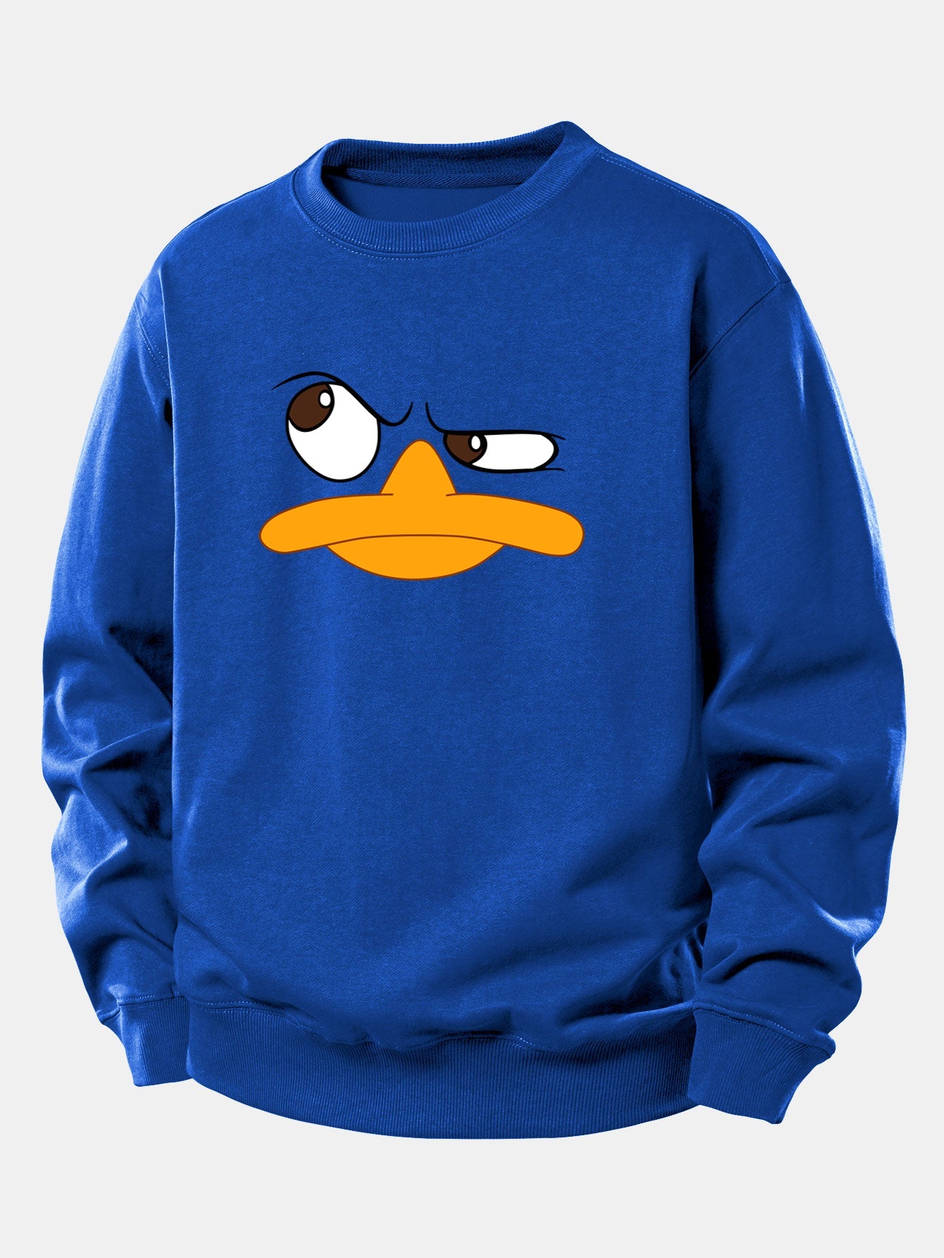 Emoji Duck Print Relax Fit Sweatshirt