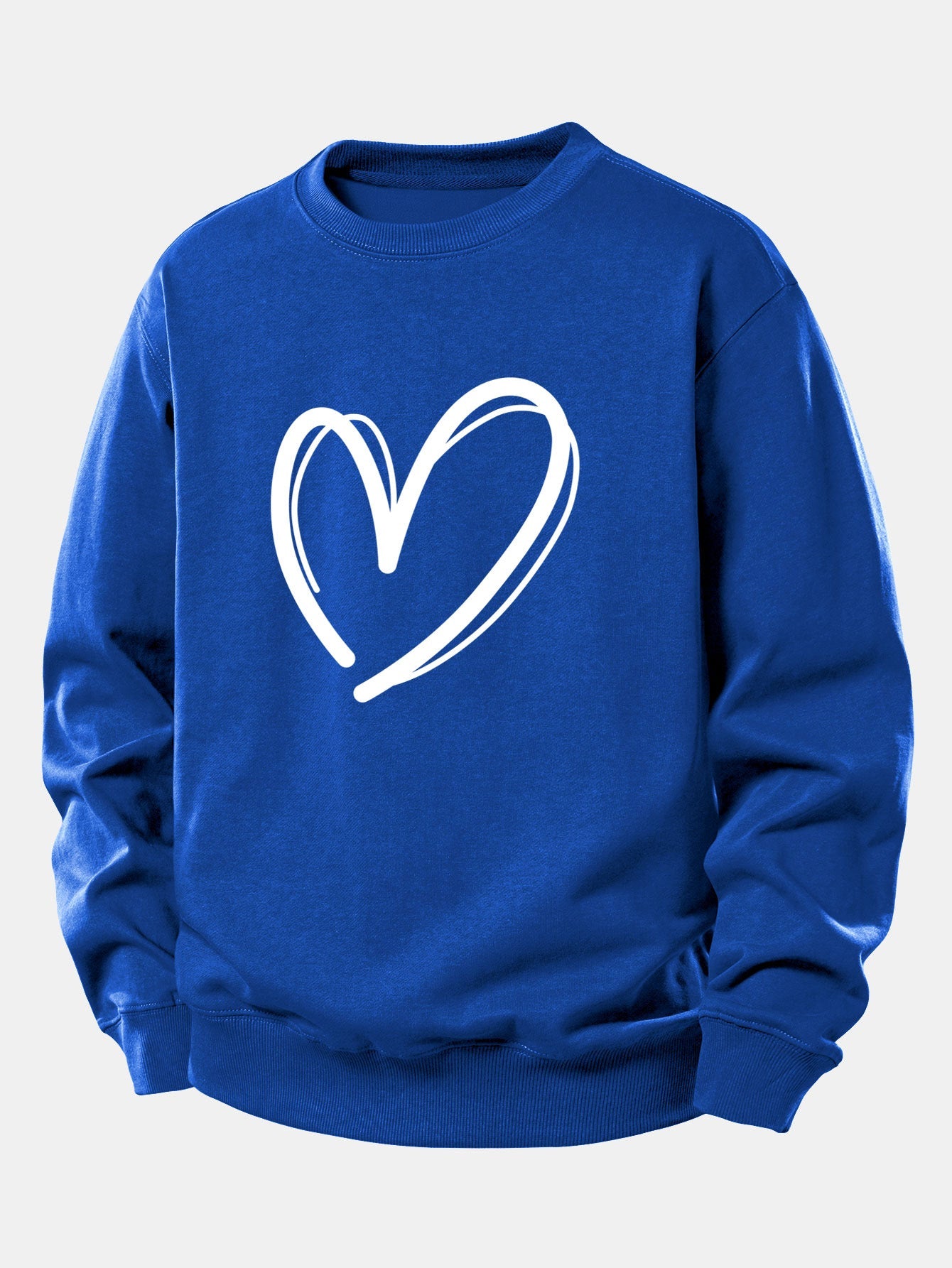 Heart Print Relax Fit Sweatshirt