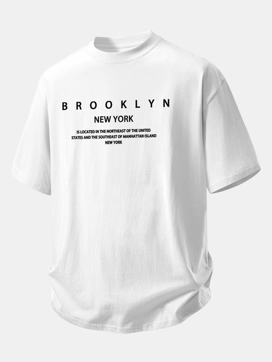 Relax Fit Brooklyn Print Cotton T-Shirt