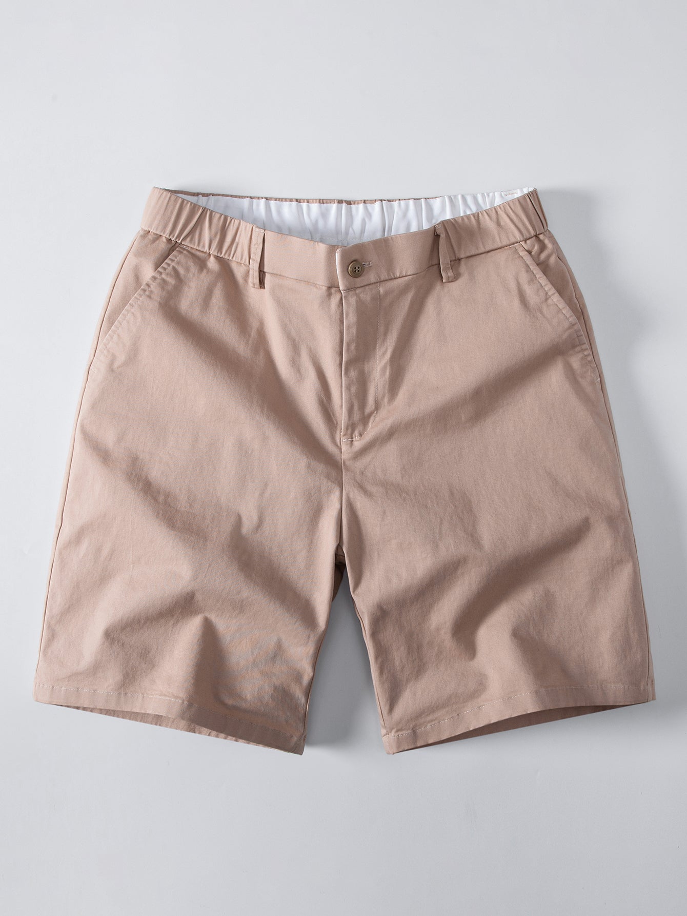 Elastic Waist Chino Shorts