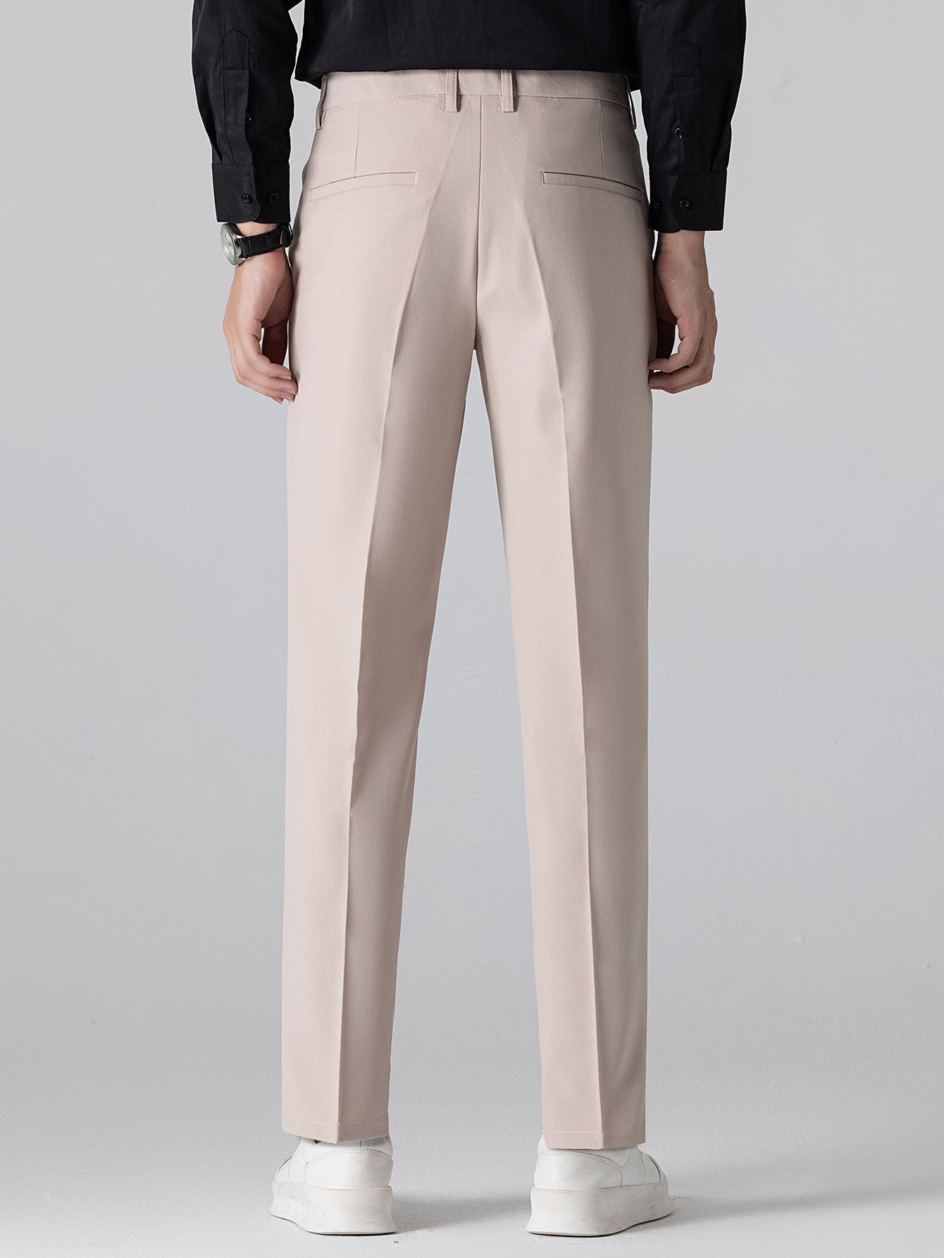 Geometric Jacquard Johnny Collar Polo & Slim Fit Tapered Trousers