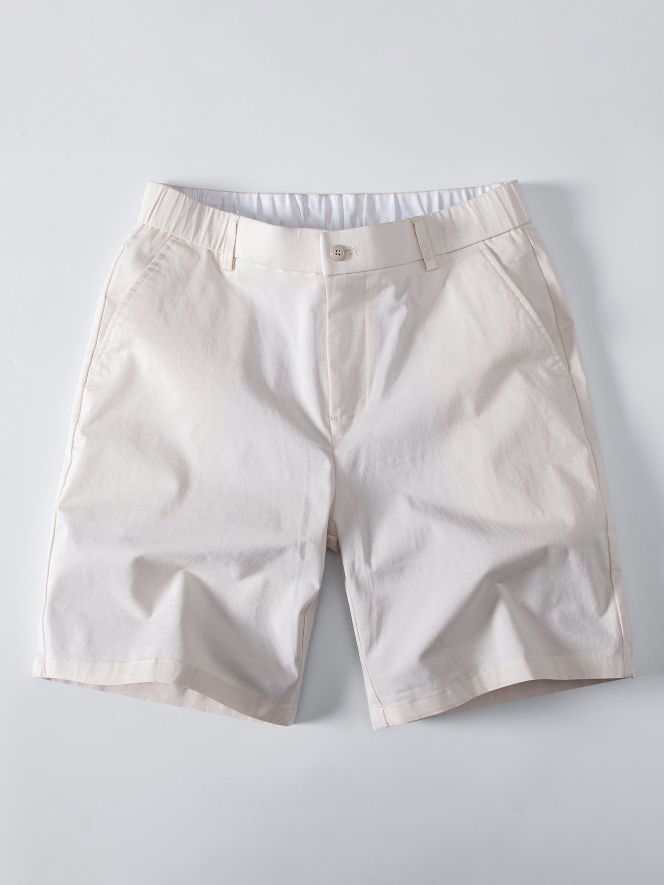 Elastic Waist Chino Shorts