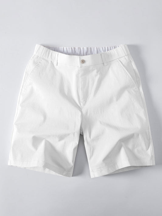 Elastic Waist Chino Shorts