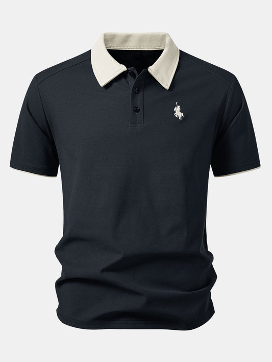 Contrast Collar Polo