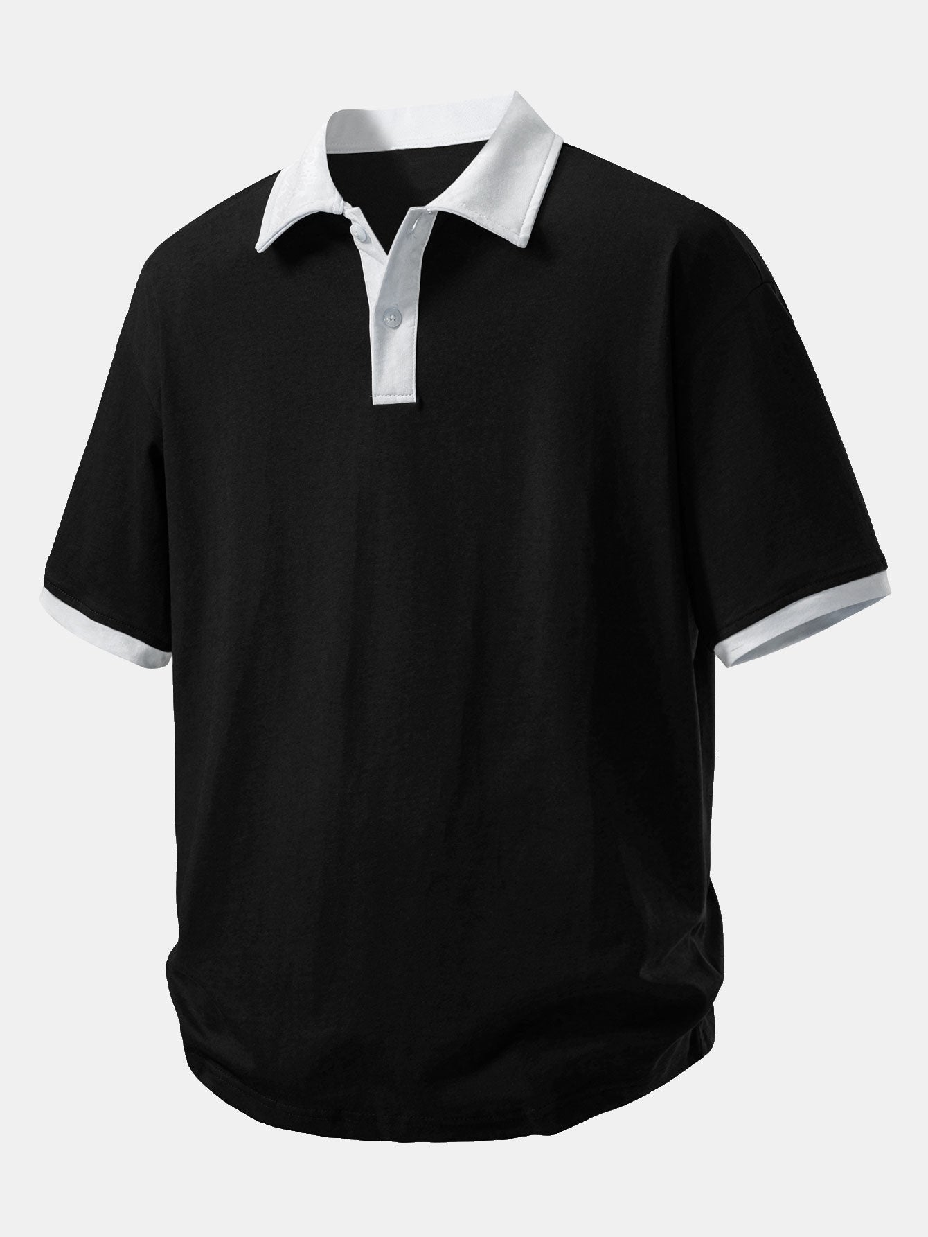 Relax Fit Contrast Cotton Polo & Cotton Drawstring 7" Shorts
