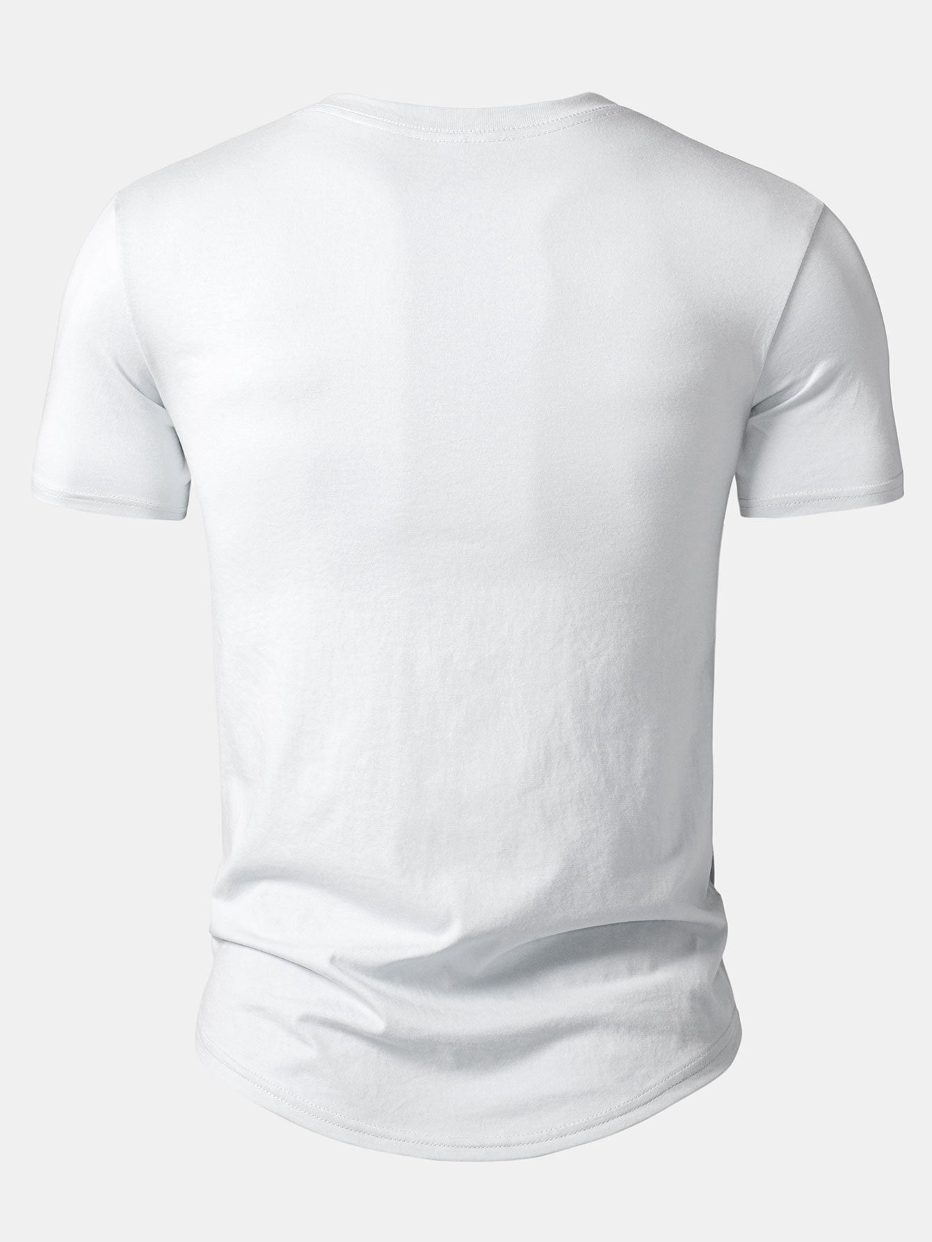 Basic Cotton Arc Hem T-Shirt
