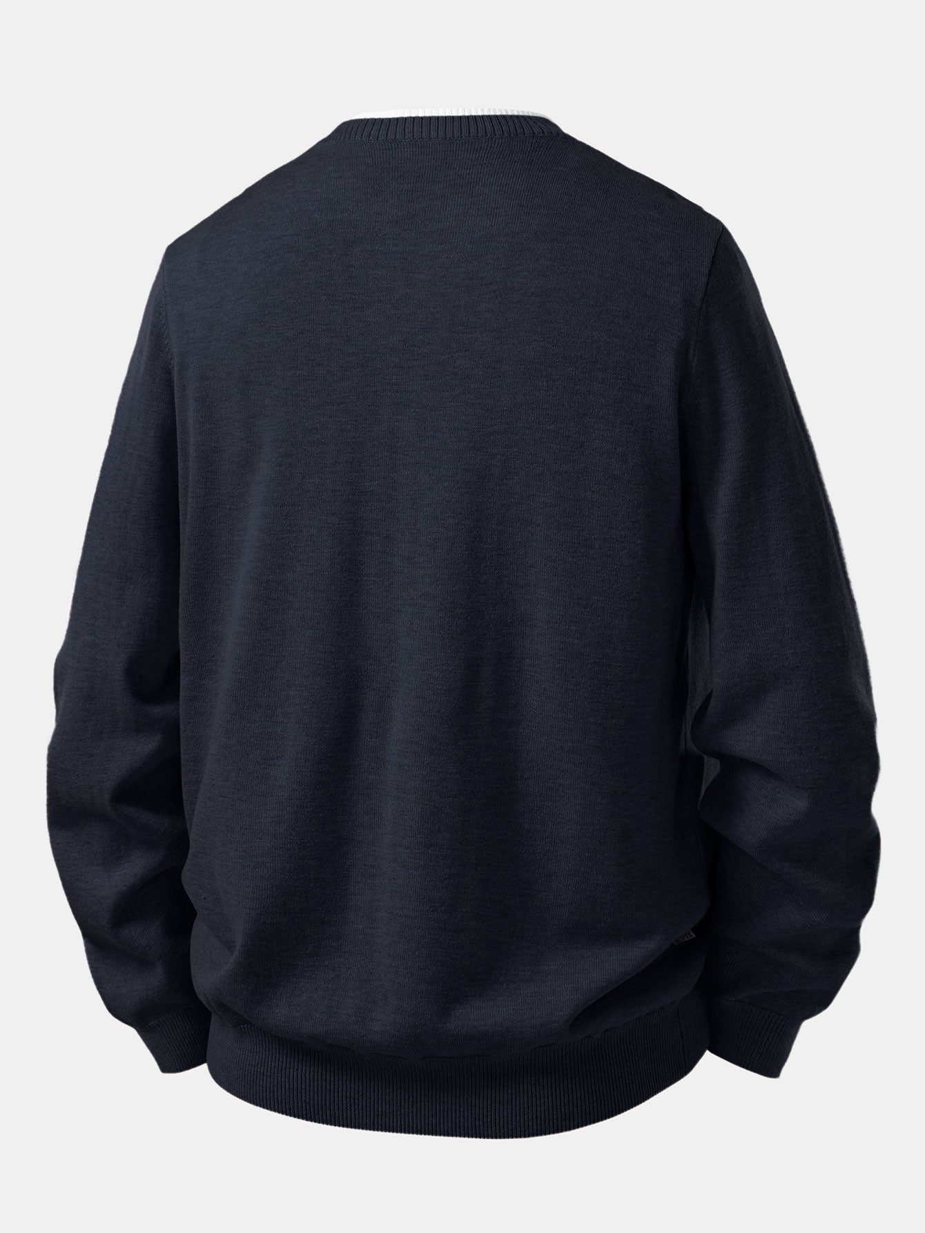 Long Sleeve 2 In 1 Split Neck Sweater