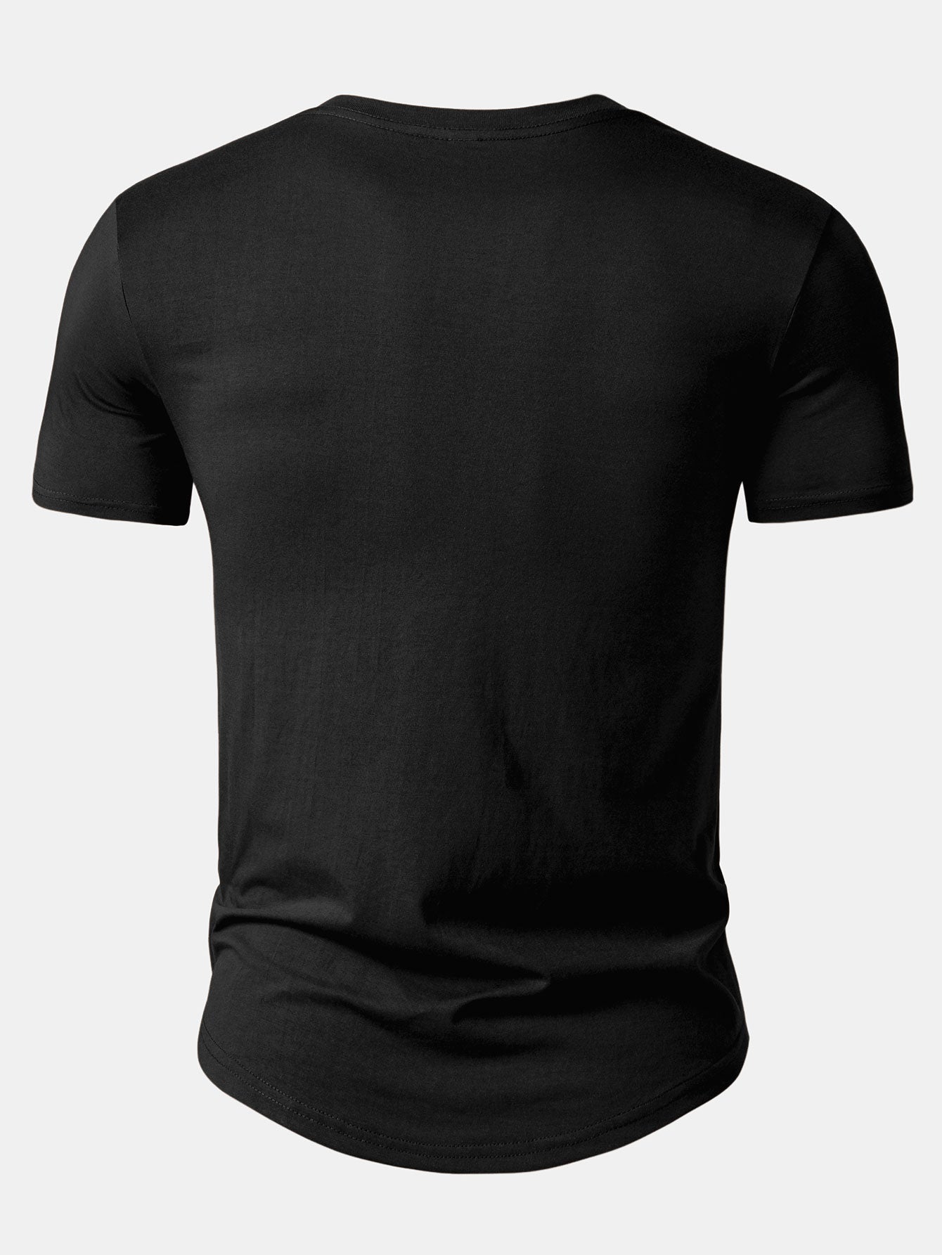5 Pieces Basic Cotton Arc Hem T-Shirts