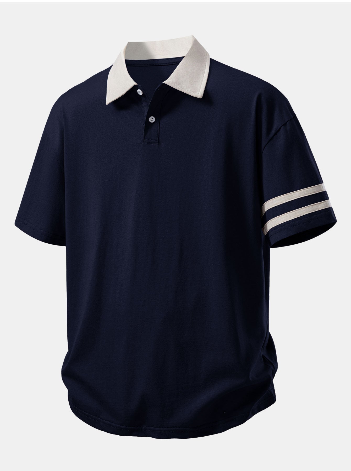 Relax Fit Contrast Collar Polo Shirt