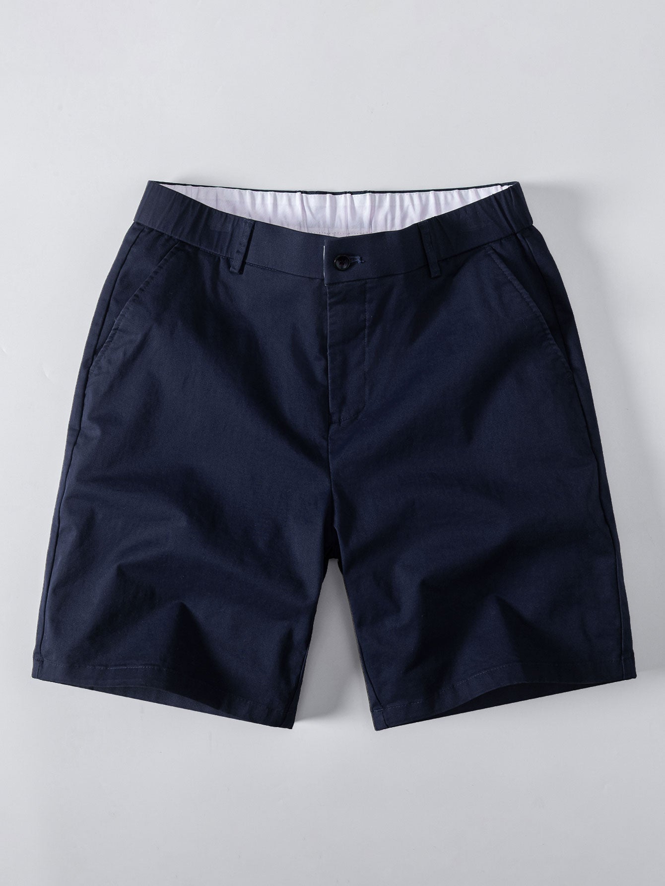 Elastic Waist Chino Shorts