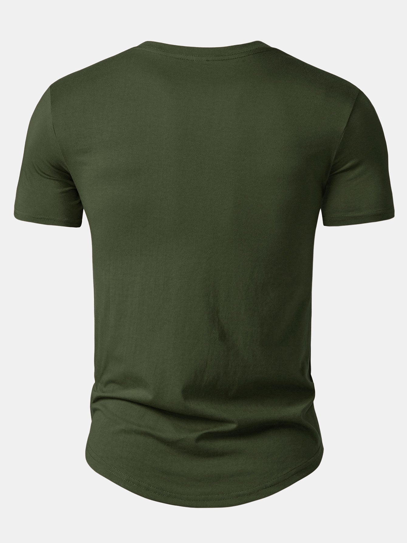 5 Pieces Basic Cotton Arc Hem T-Shirts