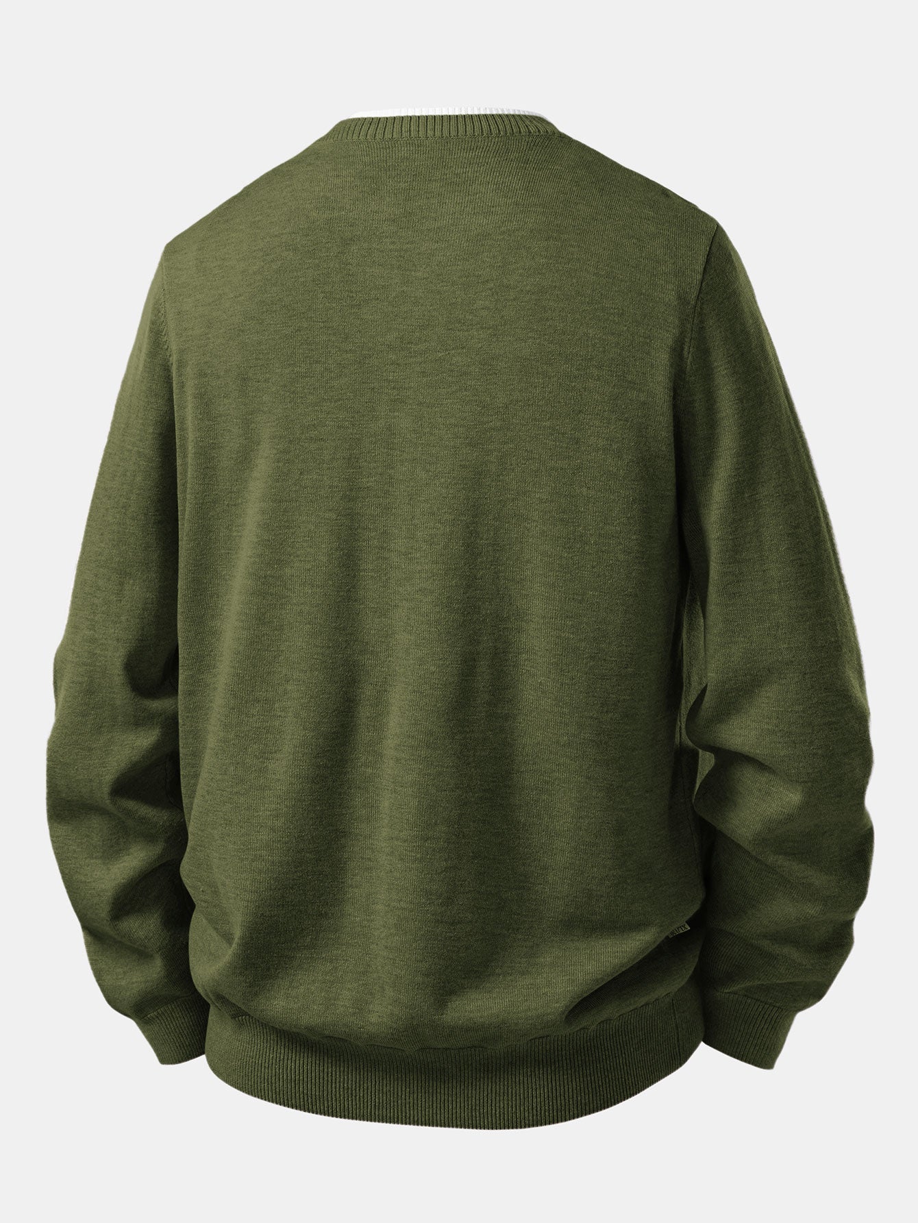 Long Sleeve 2 In 1 Split Neck Sweater