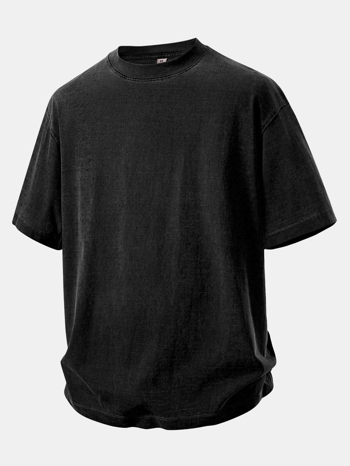 Relax Fit Heavyweight Washed Drop Shoulder T-Shirt & Washed Distressed Drawstring Shorts