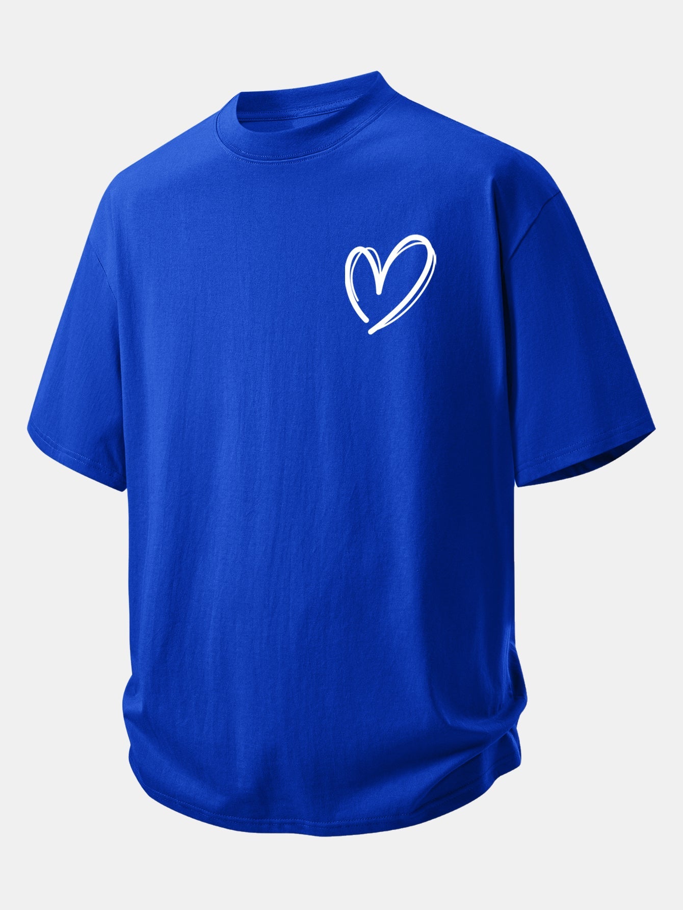 Relax Fit Heart Print Cotton T-Shirt