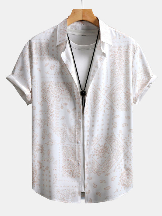 Paisley Print Button Up Shirt