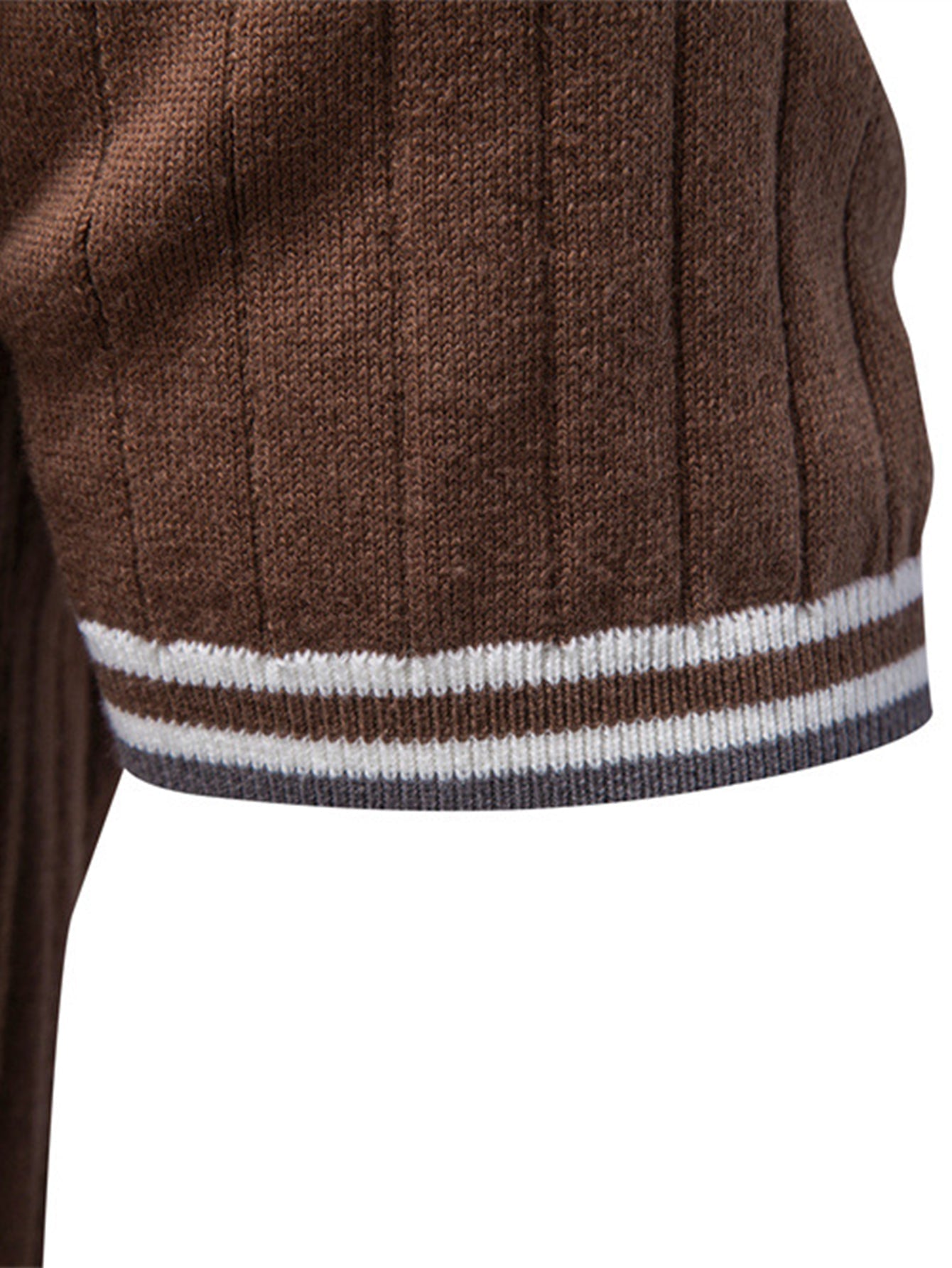 Contrast Trim Johnny Collar Polo