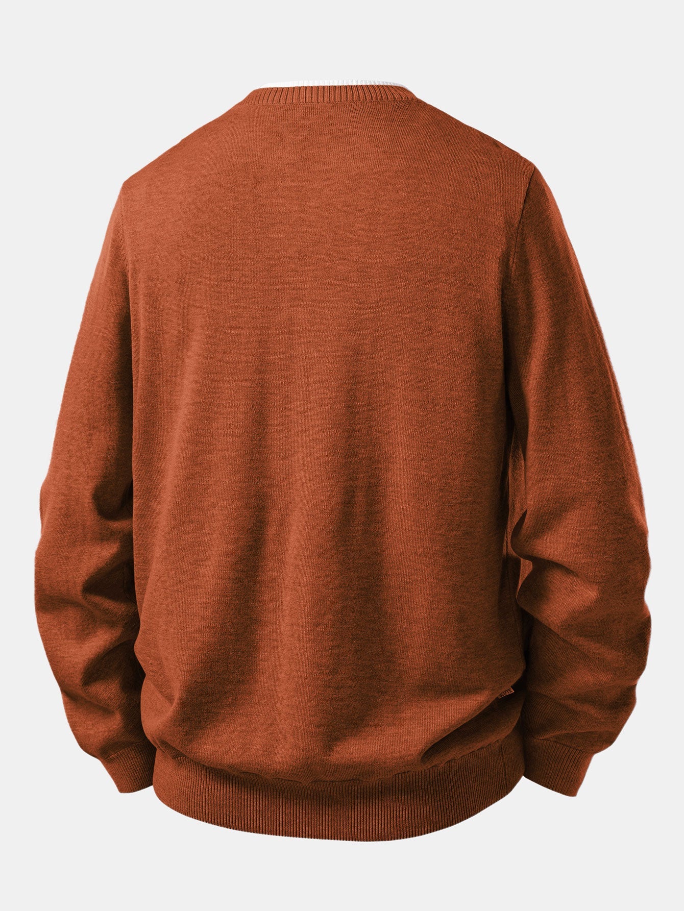 Long Sleeve 2 In 1 Split Neck Sweater