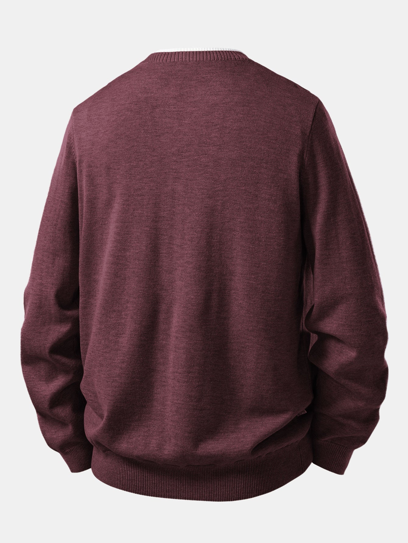 Long Sleeve 2 In 1 Split Neck Sweater